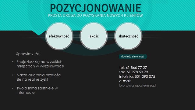 Pozycjonowanie i tworzenie stron www | Grupa Tense