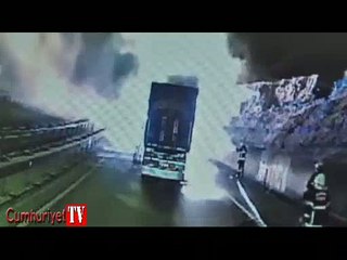 LPG tankeri böyle patladı: 2 yaralı