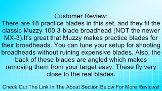Muzzy 3 Blade Practice Blades for 300 Series #225 225R (18 Blades) Review