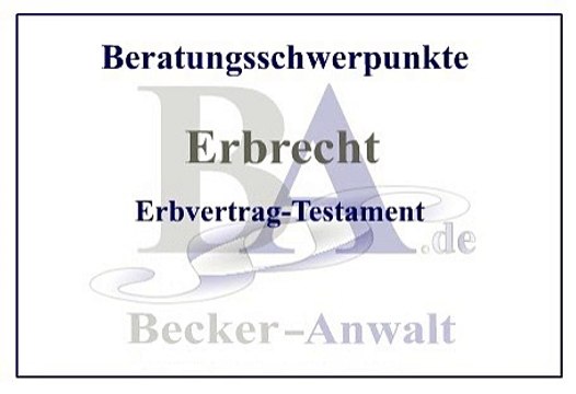 Arbeitsrecht | Baurecht | Erbrecht | Internetrecht | Vertragsrecht