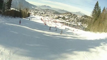 Essai avec ma caméra de sport au ski sur Les Carroz d'Arâches.
