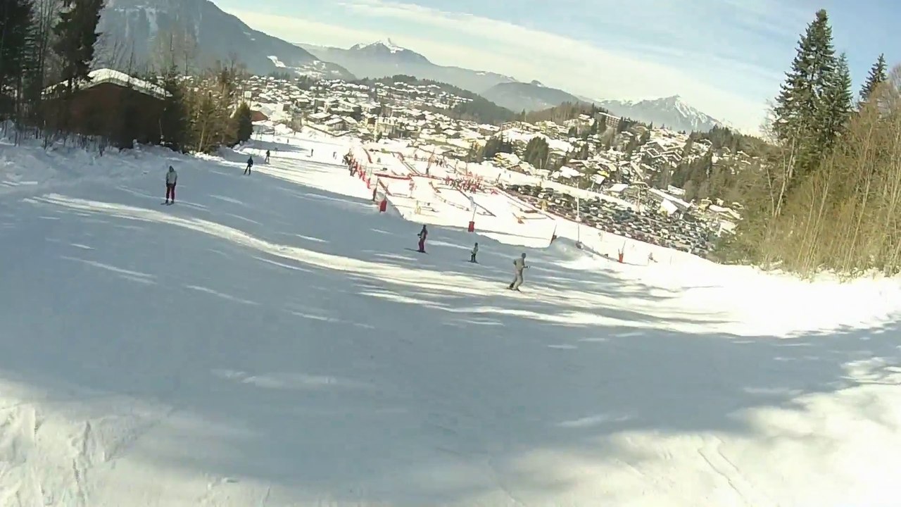 Essai avec ma caméra de sport au ski sur Les Carroz d'Arâches.