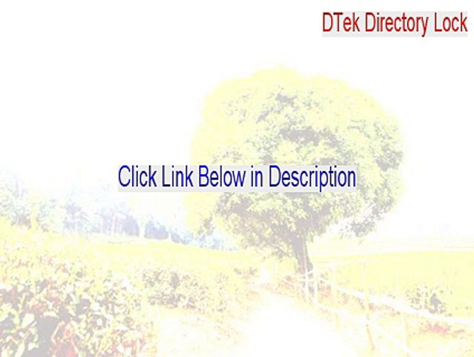 DTek Directory Lock Crack - DTek Directory Lockdtek directory lock [2015]