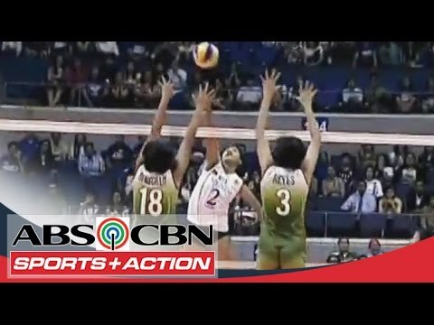 UAAP 77 WV Finals Game 1: Alyssa Valdez sends a tip from the back row