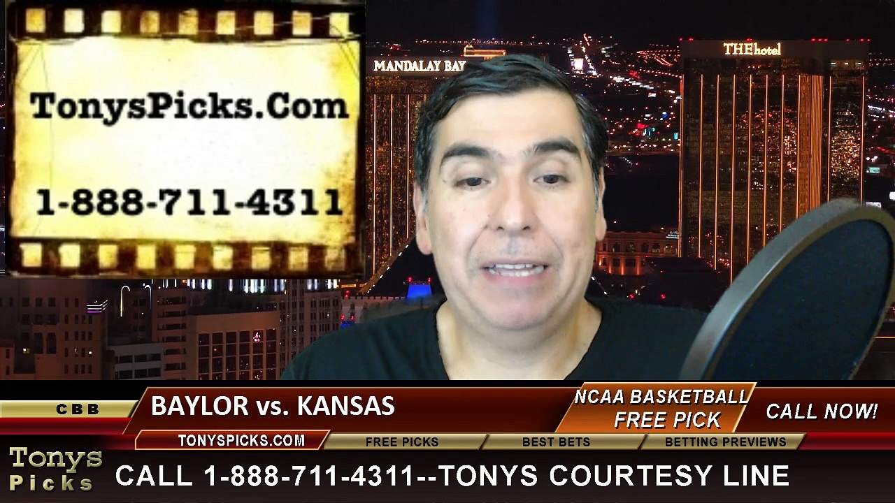 Kansas Jayhawks vs. Baylor Bears Free Pick Prediction Big 12 Tournament NCAA College Basketball Odds Preview 3-13-2015
