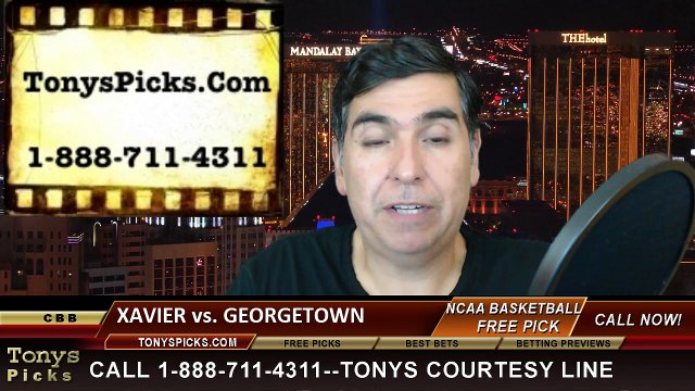 Georgetown Hoyas vs. Xavier Musketeers Free Pick Prediction Big East Tournament NCAA College Basketball Odds Preview 3-13-2015