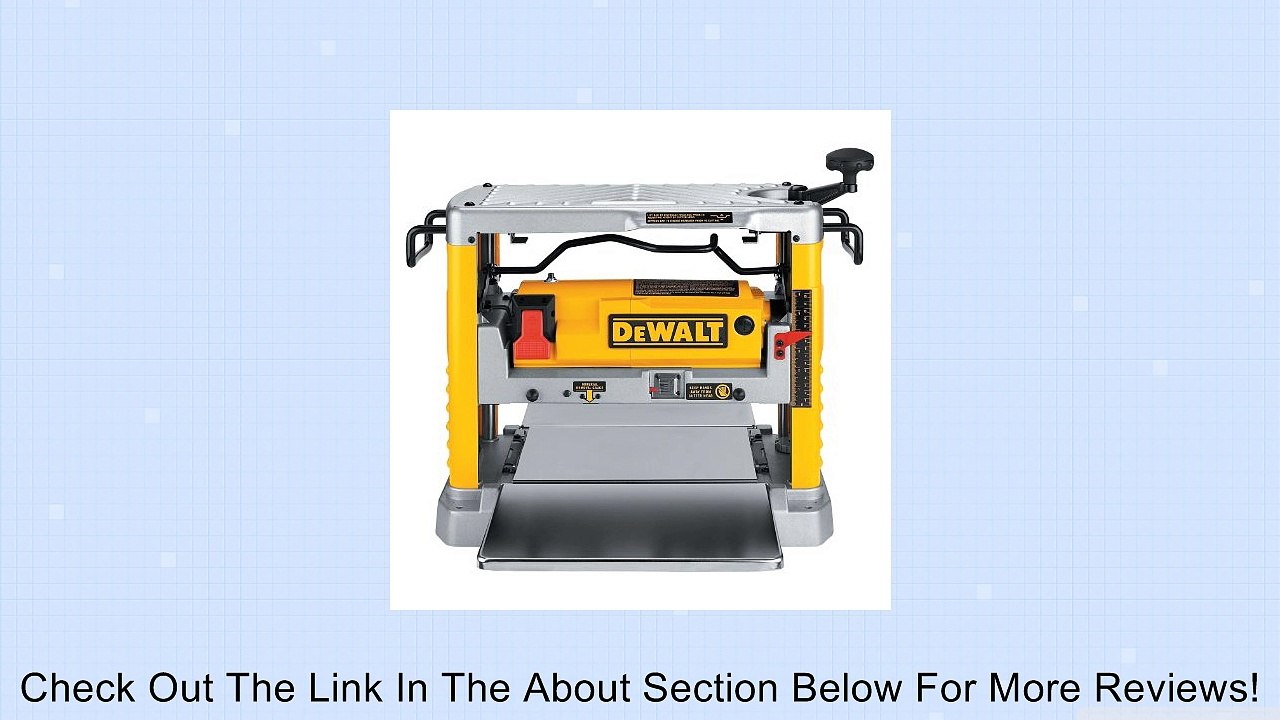 DEWALT DW734 15 Amp 12-1/2-Inch Benchtop Planer Review