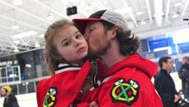 Blackhawks Fan Who Can't Walk or Talk Scores A Goal With Favorite Player