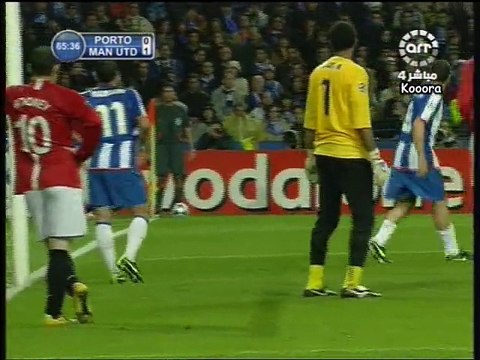 2009 الشوط التاني مباراة بورتو 0-1 مانشستر يونايتد - اياب ربع نهائي دوري ابطال