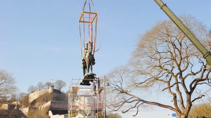 Déménagement de la statue du Roi Albert 1°