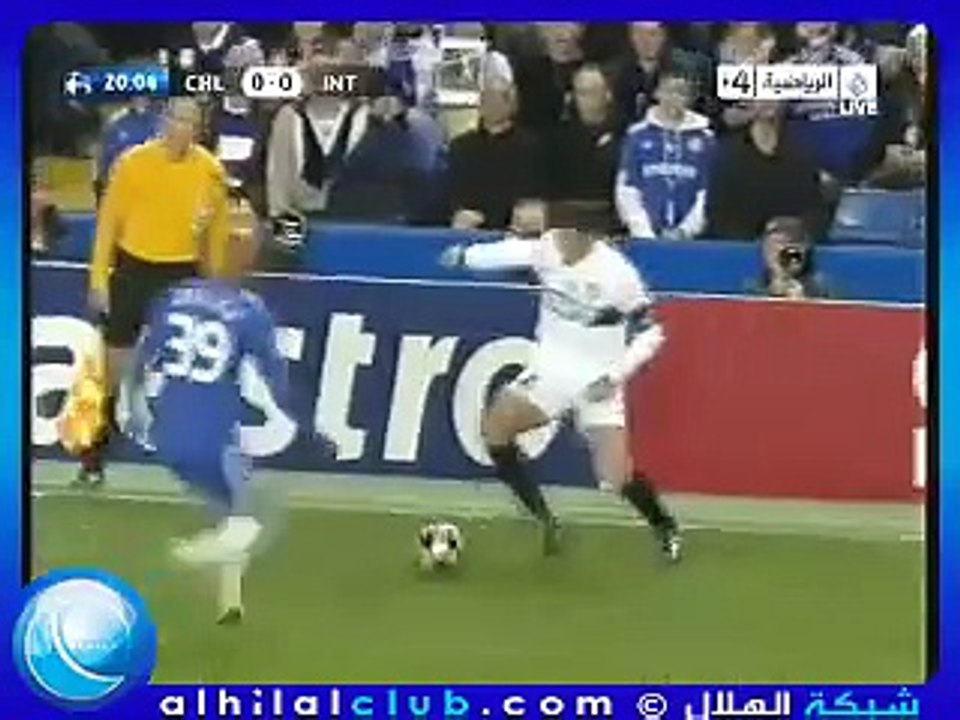 2010 الشوط الاول مباراة تشيلسي 0-1 انتر ميلان - الدور التاني دوري ابطال اوروبا