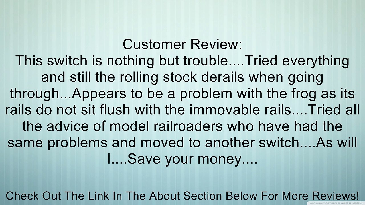 HO Scale Bachmann Trains Snap-Fit E-Z Track Remote Turnout - Left Review
