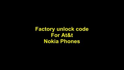Nokia unlock Code for At&t