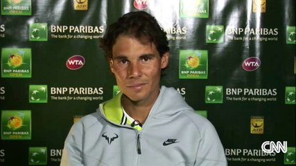 Rafael Nadal's interview for CNN in Indian Wells