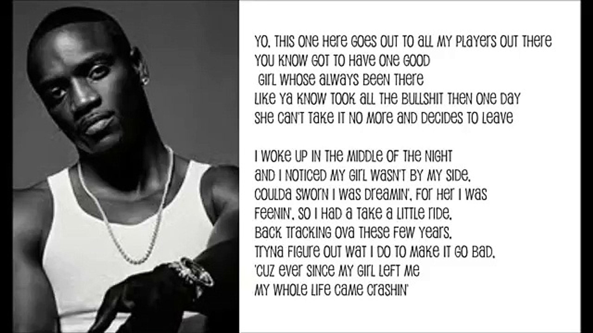 ⁣Akon - Lonely (Lyrics) ♥