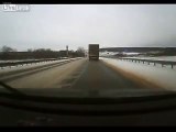 Fatal head-on collision of trucks on the highway in Russia