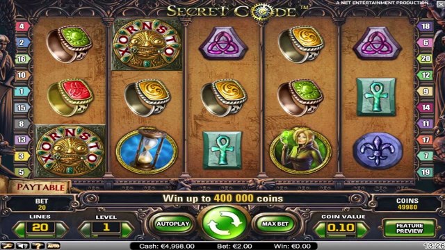 Secret Code™ da NetEnt | Slot Gratis | SlotMachineGratisX.com