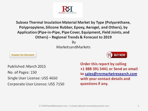 2019 Subsea Thermal Insulation Material Market Trends and Forecasts by Regions and Type (Polyurethane, Polypropylene)