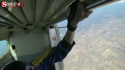 Paraşütü açamadan havada epilepsi krizi geçirdi