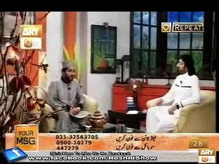 Hafiz Noor Sultan - Meraj un Nabi Special Qtv Roshni Morning Show 18 June 2012 with Tasleem Sabari