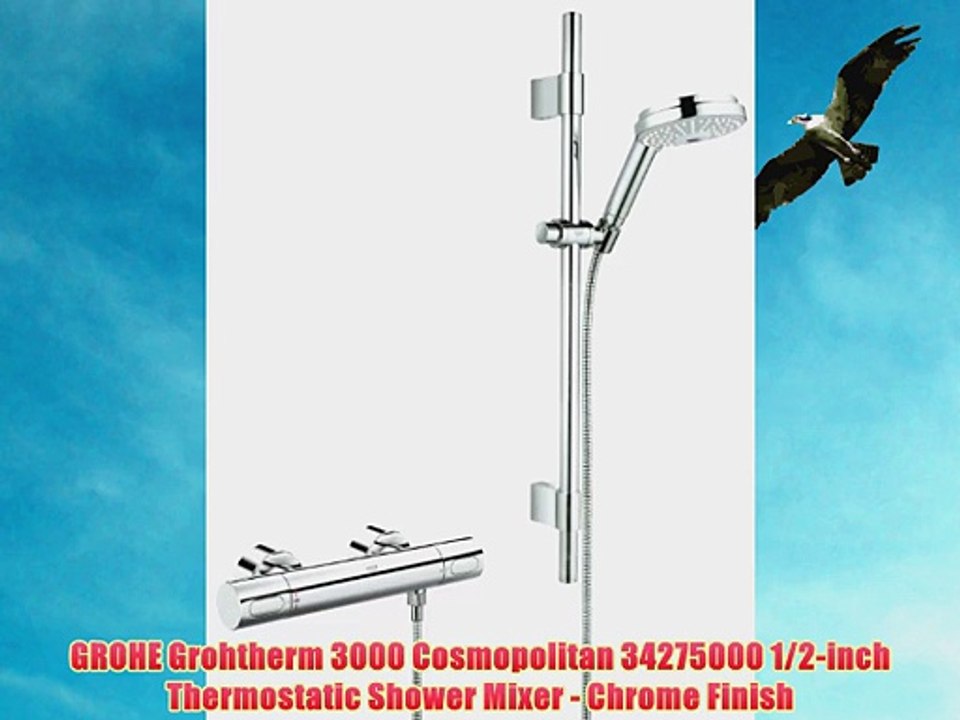 GROHE Grohtherm 3000 Cosmopolitan 34275000 1/2-inch Thermostatic Shower Mixer - Chrome Finish