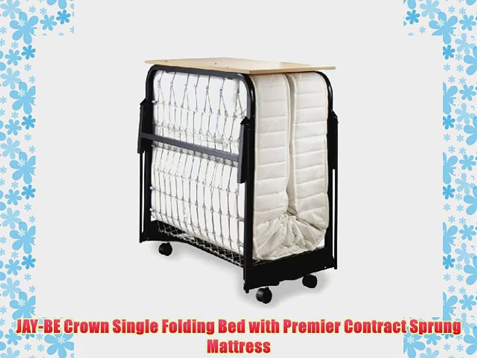 JAY-BE Crown Single Folding Bed with Premier Contract Sprung Mattress