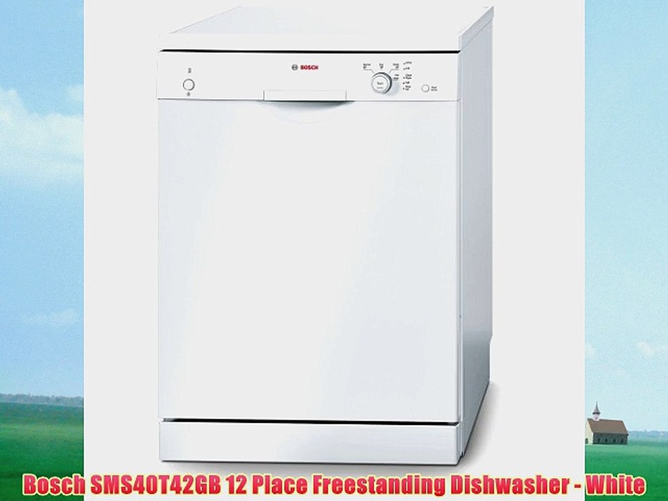 Bosch SMS40T42GB 12 Place Freestanding Dishwasher - White
