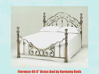 Florence 4ft 6 Brass Bed by Harmony Beds
