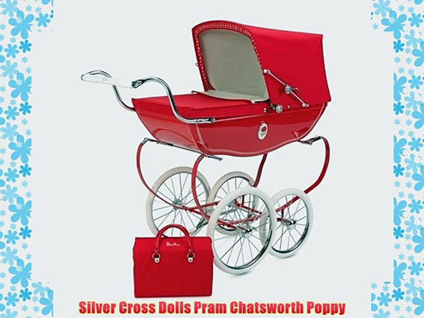 Red silver cross dolls pram on sale