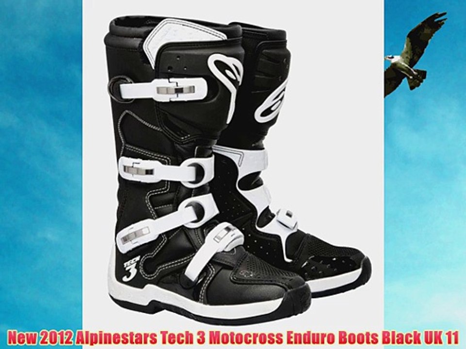 New 2012 Alpinestars Tech 3 Motocross Enduro Boots Black UK 11