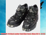 NEWROCK 110 Black Leather Stud Biker Boots (Mens UK 12 / EU 46)