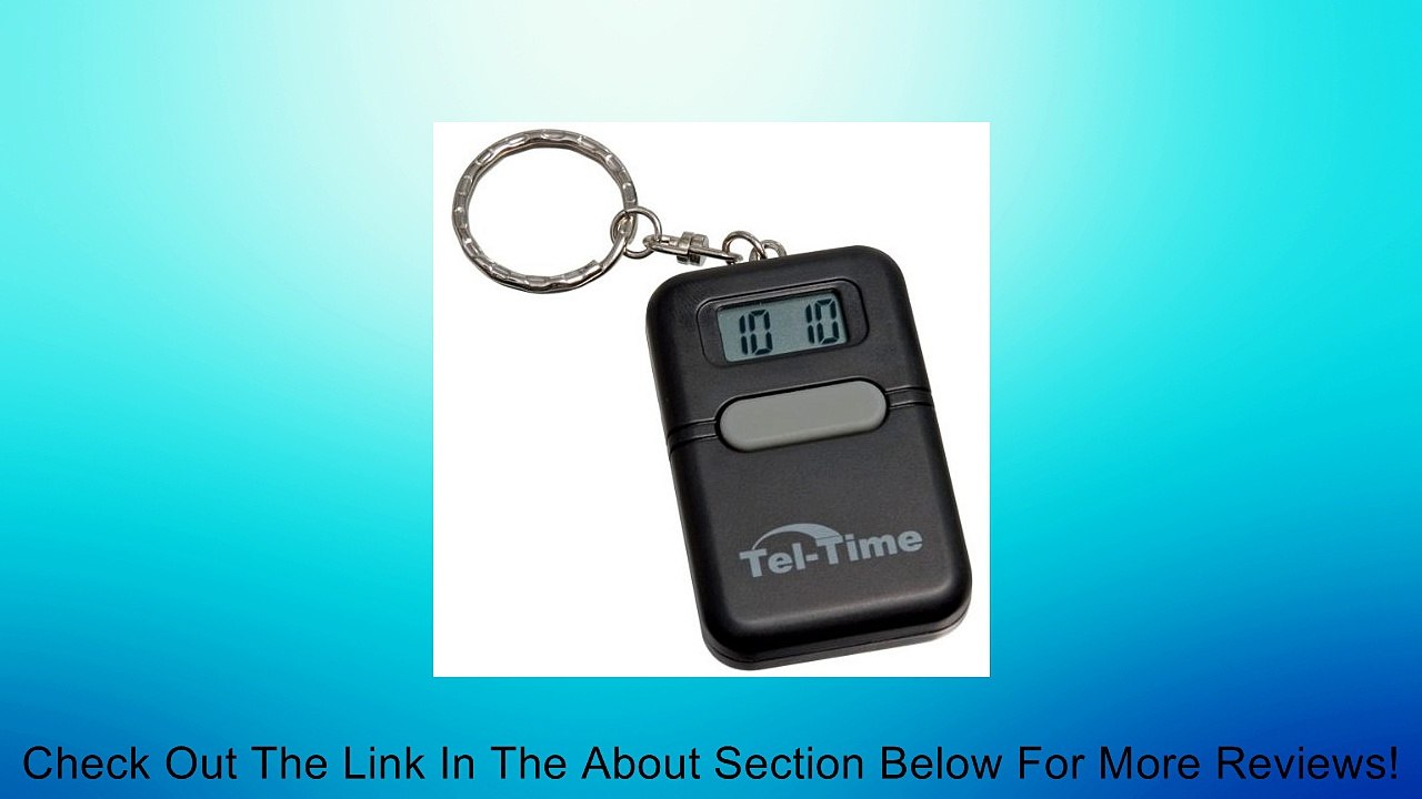 Tel Time Talking Key Chain Square Black Review