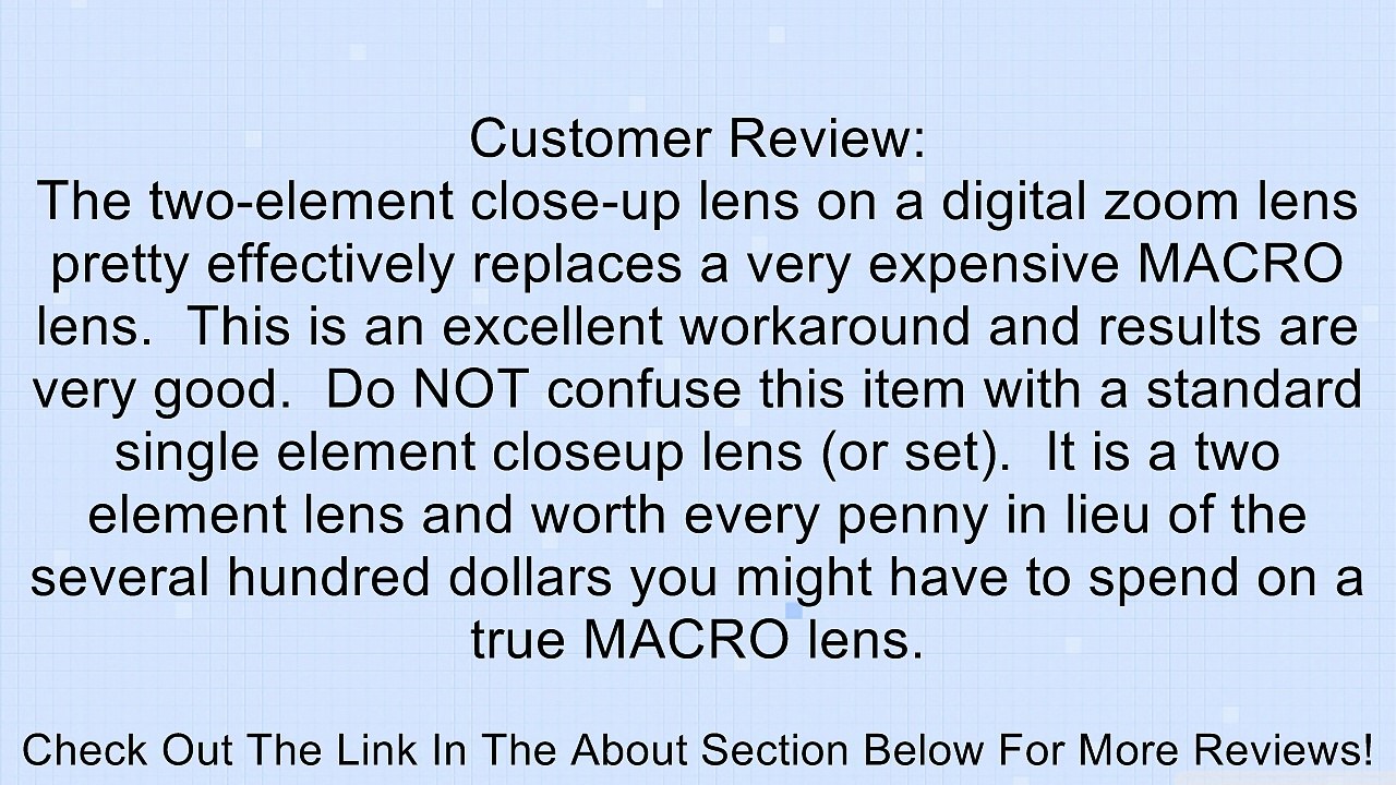 Sony VCL-M3358 58mm Close Up Lens for the DCR-VX2100 Review