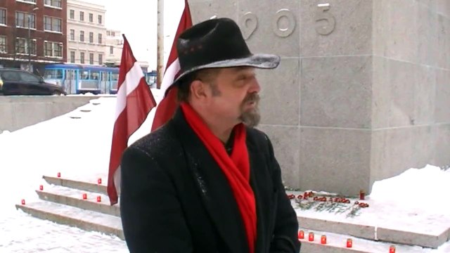 Рига 13 января 2013 у памятника событиям 1905 нет Линдермана