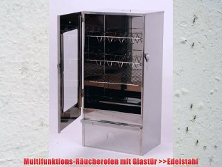 Multifunktions-R?ucherofen mit Glast?r >>Edelstahl