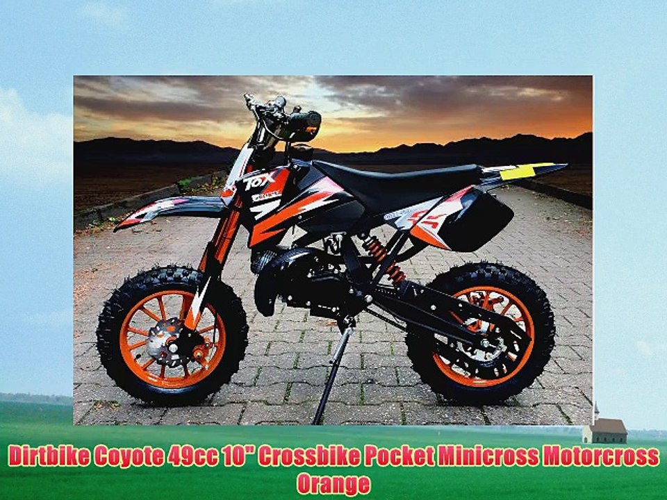 Dirtbike Coyote 49cc 10 Crossbike Pocket Minicross Motorcross Orange