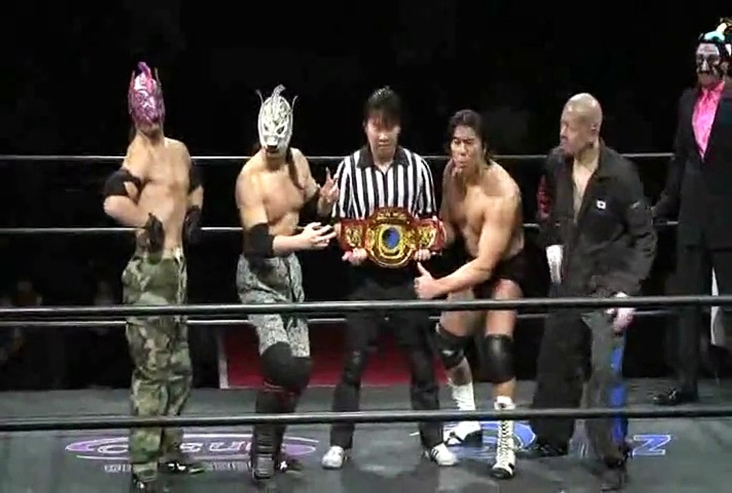 El Hijo del Winger Uno & El Hijo del Winger Dos (c) vs. GENTARO & Kenichiro Arai (FREEDOMS)