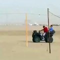 Abnormal And Ludicrous Falling Through ATV Bike