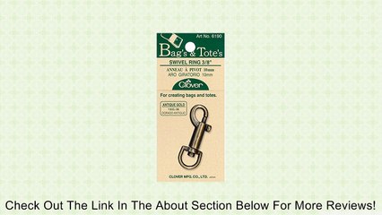 Clover Bags & Totes Swivel Ring, Antique Gold Review