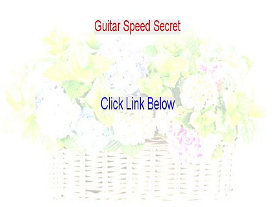 Guitar Speed Secret Reviewed - Watch my Review