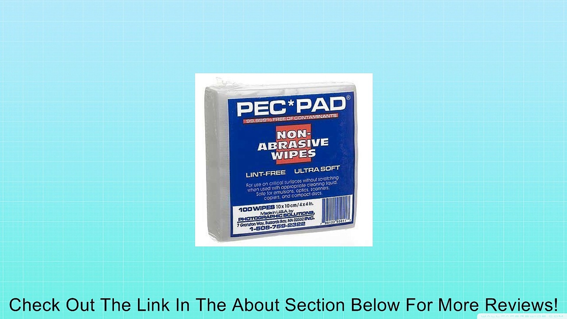 100 WIPES 10 x 10 cm PEC PAD Non-Abrasive Lint-Free Safe Ultra Soft Cleaner