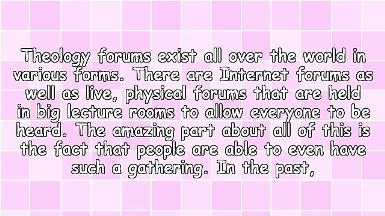 Why Theology Forums Are Important