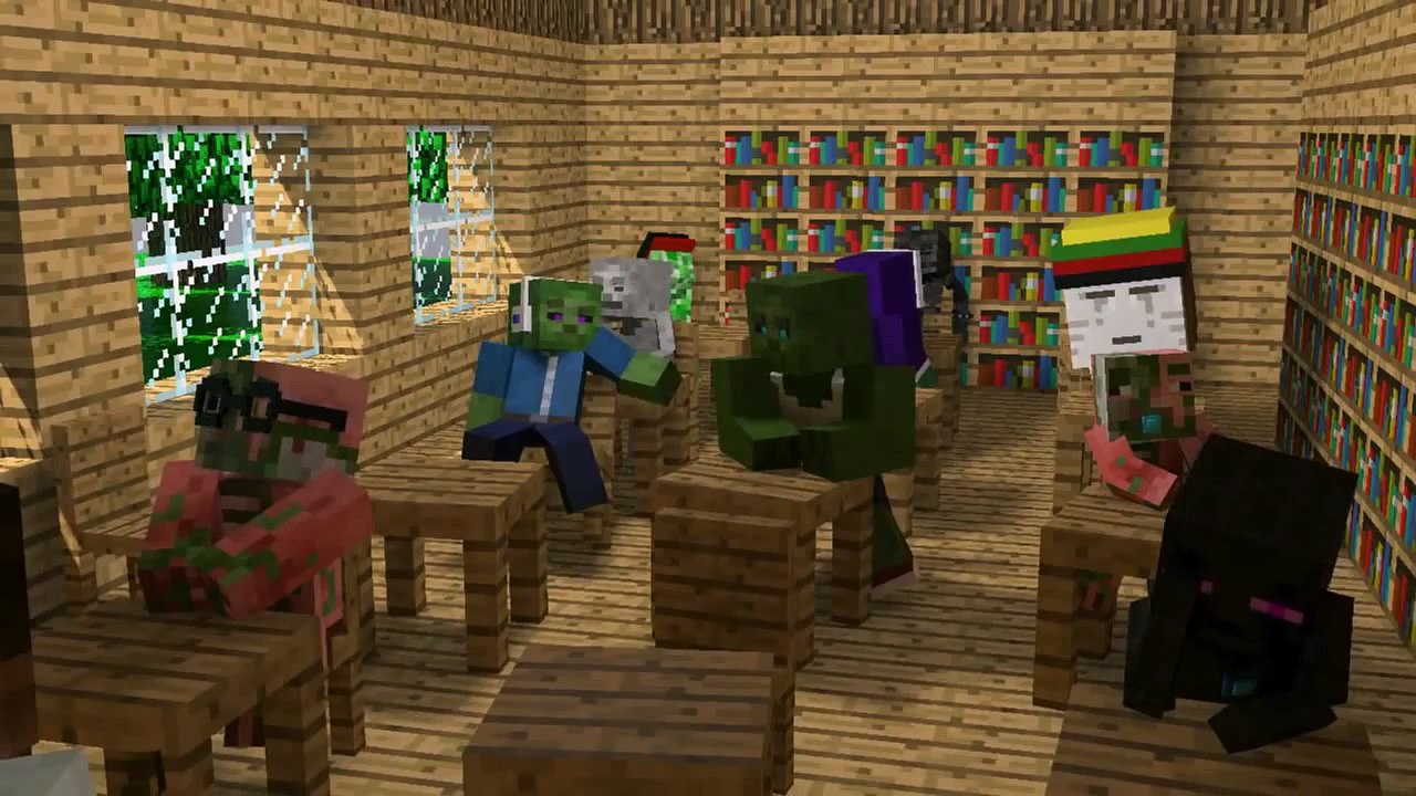 Monster School: Herobrine teaches close combat #1 (minecraft animation)