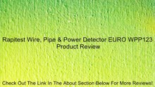 Rapitest Wire, Pipe & Power Detector EURO WPP123 Review