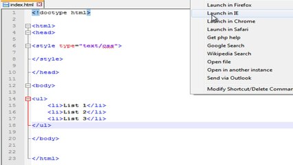 HTML CSS Style ul tag Part 27