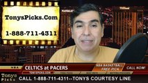 Indiana Pacers vs. Boston Celtics Free Pick Prediction NBA Pro Basketball Odds Preview 3-14-2015