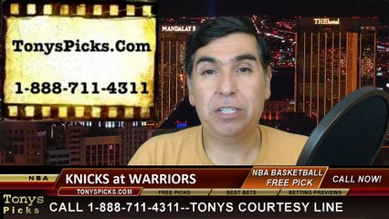 Golden St Warriors vs. New York Knicks Free Pick Prediction NBA Pro Basketball Odds Preview 3-14-2015