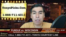 Wisconsin Badgers vs. Purdue Boilermakers Free Pick Prediction Big Ten Tournament NCAA College Basketball Odds Preview 3-14-2015