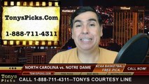 Notre Dame Fighting Irish vs. North Carolina Tar Heels Free Pick Prediction ACC Tournament Final NCAA College Basketball Odds Preview 3-14-2015