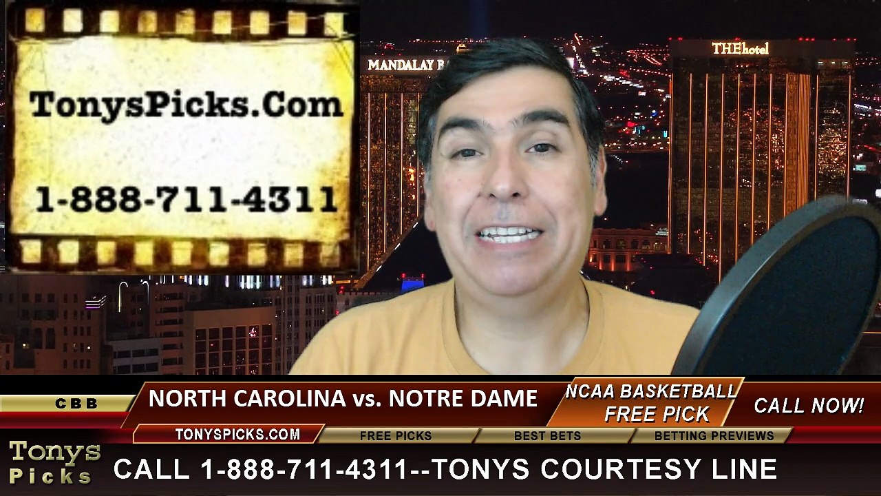 Notre Dame Fighting Irish vs. North Carolina Tar Heels Free Pick Prediction ACC Tournament Final NCAA College Basketball Odds Preview 3-14-2015